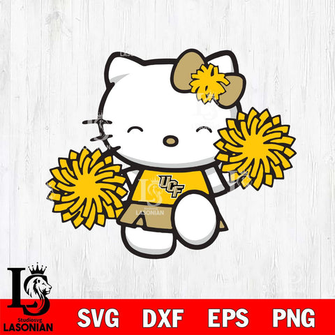 UCF Knights Hello Kitty Cheerleader Svg Eps Dxf Png File, Digital Download, Instant Download