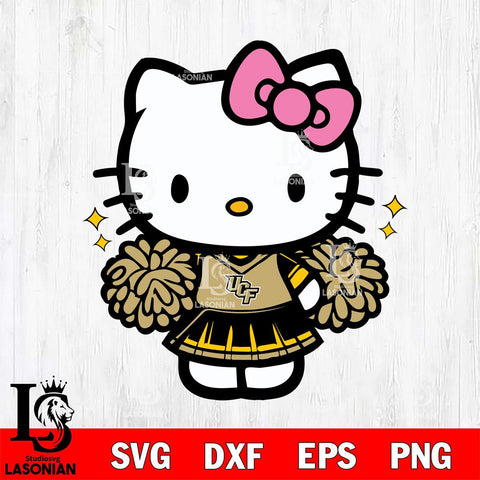 UCF Knights Hello Kitty Cheerleader Svg Eps Dxf Png File, Digital Download, Instant Download