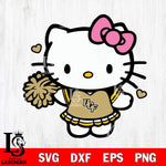 UCF Knights Hello Kitty Cheerleader 6 Svg Eps Dxf Png File, Digital Download, Instant Download