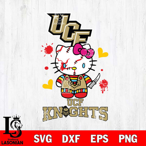 UCF Knights Hello Kitty Horror 2 Svg Eps Dxf Png File, Digital Download
