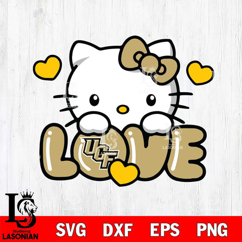 UCF Knights Hello Kitty Love Svg Eps Dxf Png File, Digital Download, Instant Download