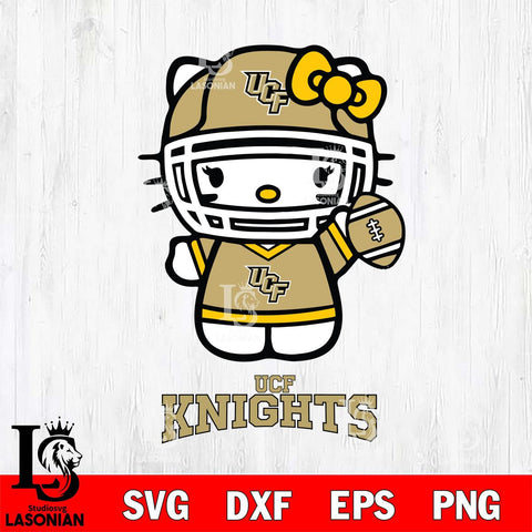 UCF Knights Hello Kitty NCAA 1 Svg Eps Dxf Png File, Digital Download, Instant Download