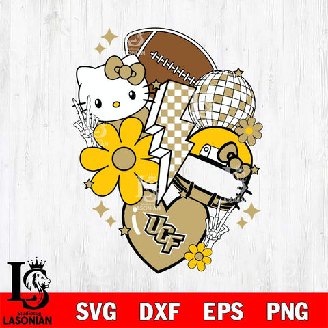 UCF Knights Hello Kitty NCAA 2 Svg Eps Dxf Png File, Digital Download, Instant Download