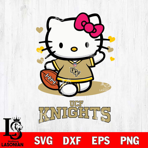 UCF Knights Hello Kitty NCAA 3 Svg Eps Dxf Png File, Digital Download, Instant Download
