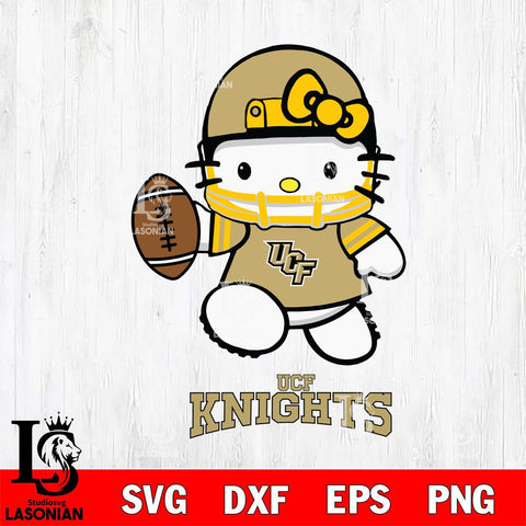 UCF Knights Hello Kitty NCAA 4 Svg Eps Dxf Png File, Digital Download, Instant Download