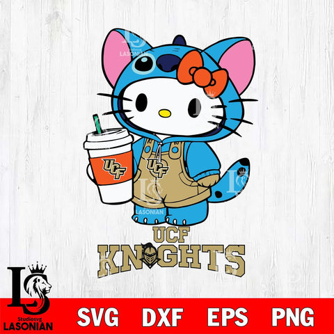 UCF Knights Hello Kitty Stitch Svg Eps Dxf Png File, NCAA svg, Digital Download, Instant Download