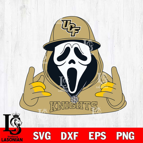 UCF Knights Horror Character Ghostface Sport Svg Eps Dxf Png File, NCAA svg, Digital Download, Instant Download