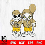 UCF Knights Jack Skellington And Pennywise Football Svg Eps Dxf Png File, NCAA svg, Digital Download, Instant Download