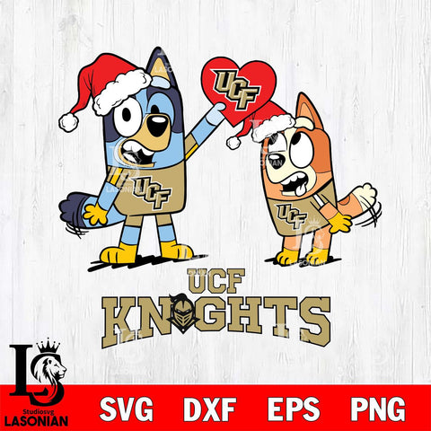 UCF Knights Love Bluey Christmas Svg Eps Dxf Png File, Digital Download