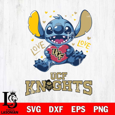 UCF Knights Love Stitch, Svg Eps Dxf Png File, Digital Download