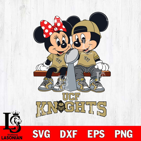 UCF Knights Mickey And Minnie Football Champions Svg Eps Dxf Png File, NCAA svg , Digital Download , Instant Download, Cricut File