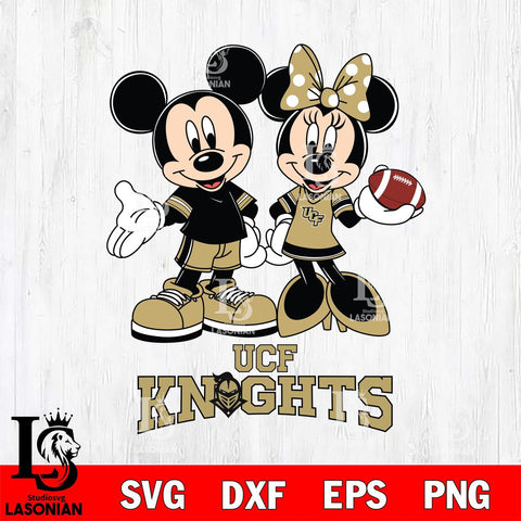 UCF Knights Mickey Minnie Football Svg Eps Dxf Png File, NCAA svg , Digital Download , Instant Download, Cricut File
