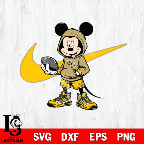 UCF Knights Mickey Wearing Hoodie Sport Svg Eps Dxf Png File, NCAA svg, Digital Download, Instant Download