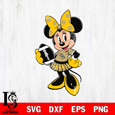 UCF Knights Minnie Mouse Svg Eps Dxf Png File, NCAA svg, Digital Download, Instant Download