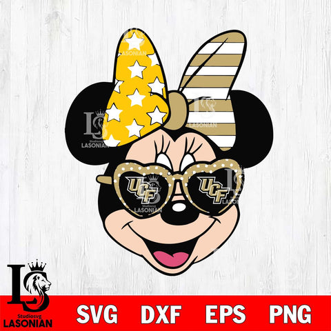 UCF Knights Minnie Mouse Love Svg Eps Dxf Png File, NCAA svg, Digital Download, Instant Download