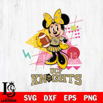 UCF Knights Minnie Mouse Sport SVG DXF EPS PNG FILE, NCAA File Cut,Digital Download,Instant Download