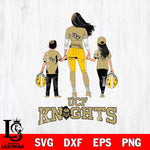 UCF Knights Mother and son Rugby SVG DXF EPS PNG FILE,NCAA SVG, Father day Digital Download,Instant Download, Silhouette