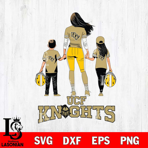 UCF Knights Mother and son Rugby SVG DXF EPS PNG FILE,NCAA SVG, Father day Digital Download,Instant Download, Silhouette
