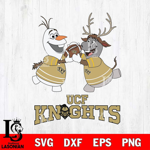 UCF Knights Olaf & Sven Football Cricut,Christmas SVG DXF EPS PNG FILE, NCAA Digital Download,Instant Download, Silhouette