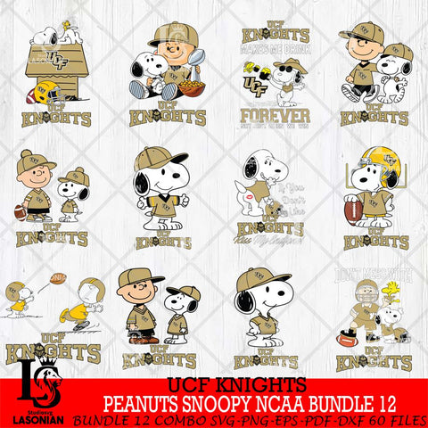 UCF Knights Peanuts Snoopy Player NCAA Bundle 12 SVG DXF EPS PNG FILE,Snoopy File Cut, bundle NCAA Digital Download,Instant Download, Silhouette