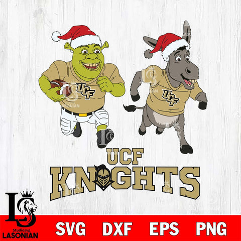 UCF Knights Shrek and Donkey Football Cricut,Christmas SVG DXF EPS PNG FILE, NCAA Digital Download,Instant Download, Silhouette