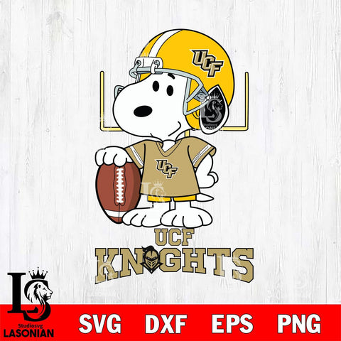 UCF Knights Snoopy Player Football SVG DXF EPS PNG FILE,Snoopy File Cut, NCAA Digital Download,Instant Download,Christmas Silhouette