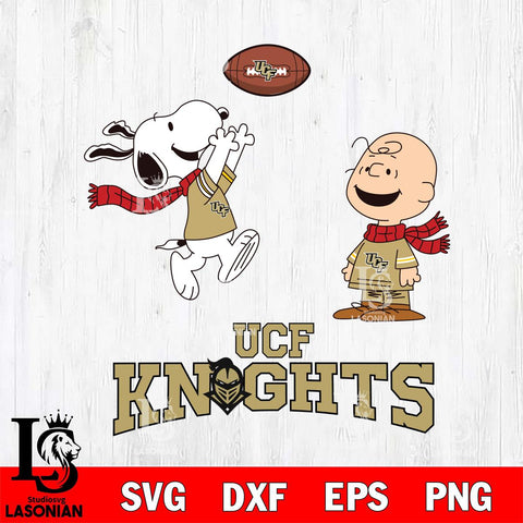 UCF Knights Snoopy & Charlie Brown Football Cricut,Christmas SVG DXF EPS PNG FILE, NCAA Digital Download,Instant Download, Silhouette