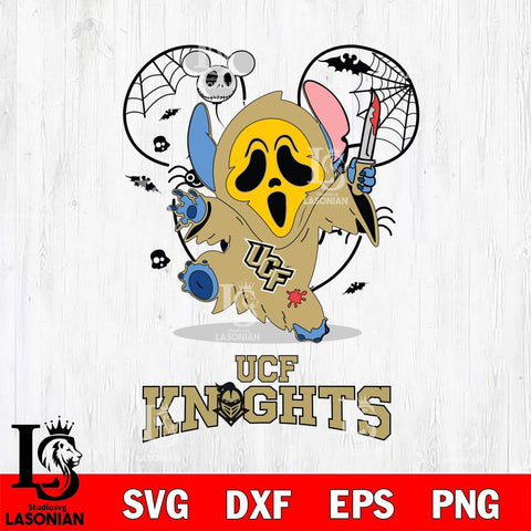 UCF Knights Stitch Ghost Face Halloween 2 Svg Eps Dxf Png File, Digital Download, Instant Download