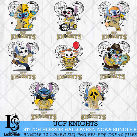 UCF Knights Stitch Horror Halloween Bundle NCAA Svg Eps Dxf Png File, Digital Download, Instant Download