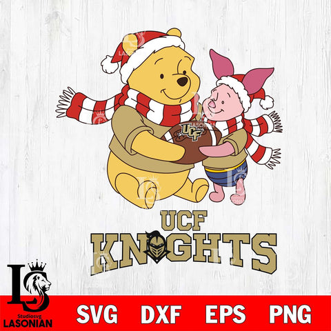 UCF Knights Winnie the Pooh & Piglet Football Cricut,Christmas SVG DXF EPS PNG FILE, NCAA Digital Download,Instant Download, Silhouette