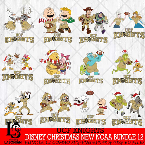 UCF Knights  Disney Christmas New NCAA Bundle 12 Cricut,Christmas SVG DXF EPS PNG FILE, BUNDLE NCAA Digital Download,Instant Download, Silhouette