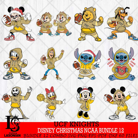 UCF Knights  Disney christmas NCAA Bundle File Cut, Bundle NCAA SVG DXF EPS PNG FILE, Digital Download , Criucut , Silhouette