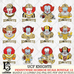 UCF Knights  Pennywise Horror NCAA Bundle 12 SVG Svg Eps Dxf Png File, Digital Download