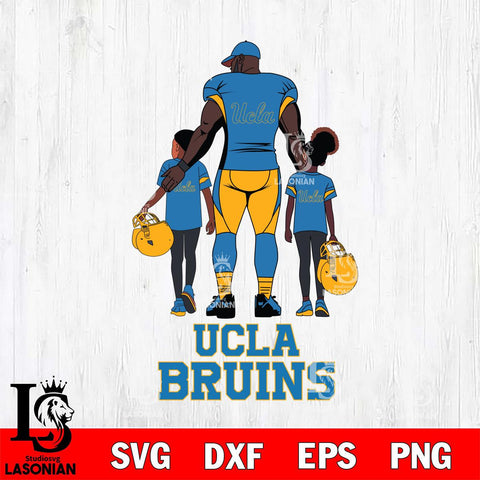 UCLA Bruins 3 Father and son Rugby SVG DXF EPS PNG FILE,NCAA SVG, Father day Digital Download,Instant Download, Silhouette