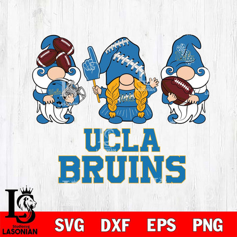 UCLA Bruins 3 Gnomes Football Svg Eps Dxf Png File, Digital Download, Instant Download