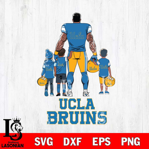 UCLA Bruins 4 Father and son Rugby SVG DXF EPS PNG FILE,NCAA SVG, Father day Digital Download,Instant Download, Silhouette