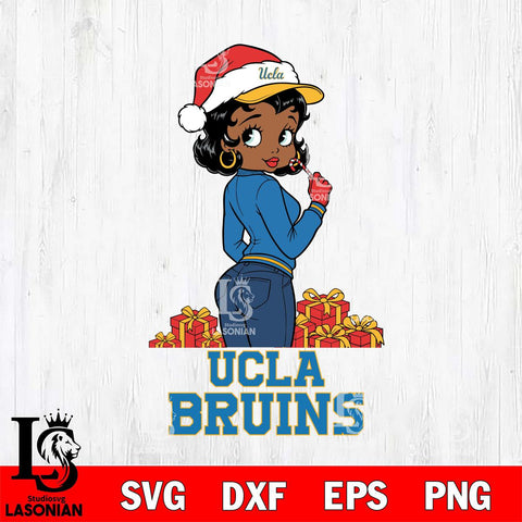UCLA Bruins Betty Boop Back File Cut, NCAA SVG DXF EPS PNG PDF File, Digital Download , Criucut , Silhouette