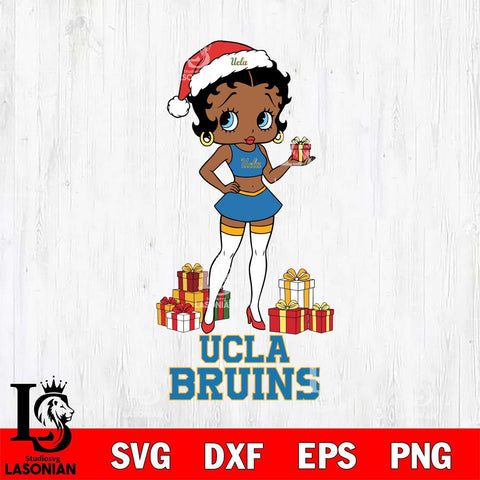 UCLA Bruins Betty Boop Christmas Gift File Cut, NCAA SVG DXF EPS PNG PDF File, Digital Download , Criucut , Silhouette