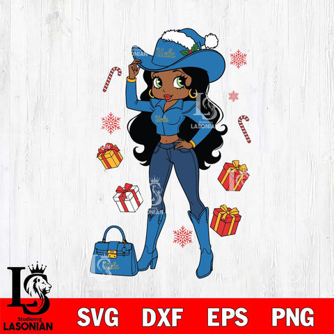 UCLA Bruins Betty Boop Cowboy File Cut, NCAA SVG DXF EPS PNG PDF File, Digital Download , Criucut , Silhouette
