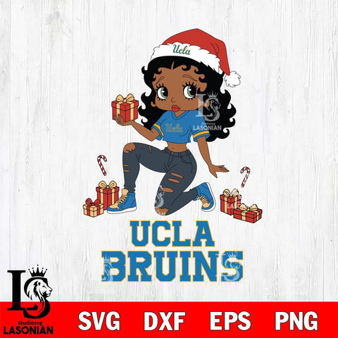 UCLA Bruins Betty Boop Gift File Cut, NCAA SVG DXF EPS PNG PDF File, Digital Download , Criucut , Silhouette