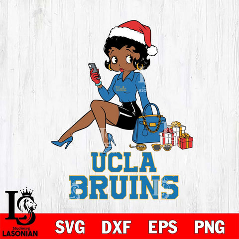 UCLA Bruins Betty Boop Phone File Cut, NCAA SVG DXF EPS PNG PDF File, Digital Download , Criucut , Silhouette