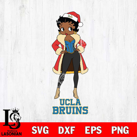 UCLA Bruins Betty Boop Queen File Cut, NCAA SVG DXF EPS PNG PDF File, Digital Download , Criucut , Silhouette