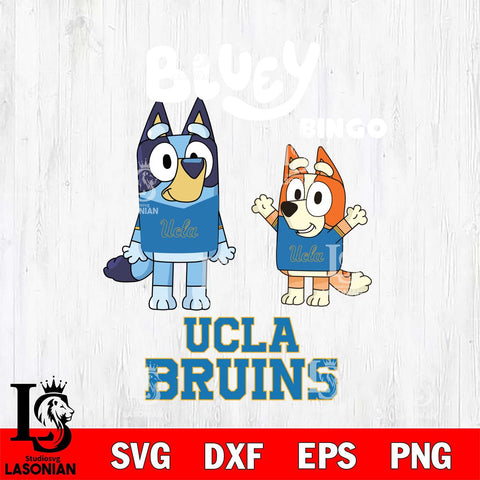 UCLA Bruins Bluey & Bingo 4 Svg Eps Dxf Png File, NCAA svg, Digital Download, Instant Download