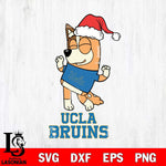 UCLA Bruins Bluey Chilli Happy Christmas Svg Eps Dxf Png File, Digital Download