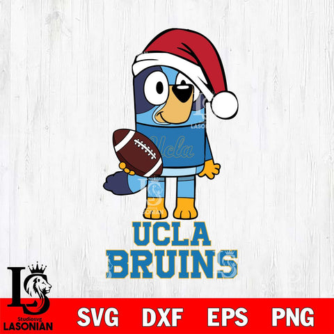 UCLA Bruins Bluey Christmas Svg Eps Dxf Png File, Digital Download