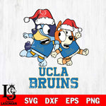 UCLA Bruins Bluey Christmas Holiday Svg Eps Dxf Png File, Digital Download