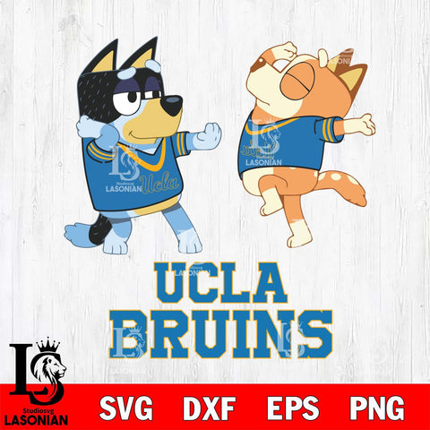 UCLA Bruins Bluey Dance Svg Eps Dxf Png File, Digital Download, Instant Download