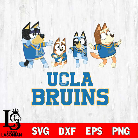 UCLA Bruins Bluey Dance Mode Squats Svg Eps Dxf Png File, Digital Download, Instant Download