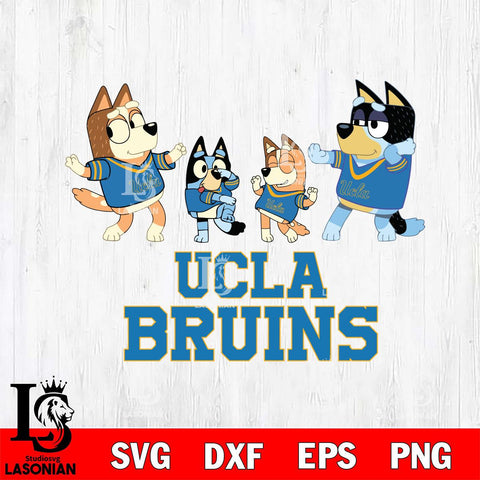 UCLA Bruins Bluey Dance Squats Svg Eps Dxf Png File, Digital Download, Instant Download