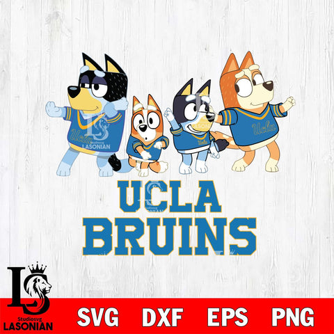 UCLA Bruins Bluey Mode Dance Squats Svg Eps Dxf Png File, Digital Download, Instant Download